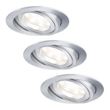 Paulmann 92797 - SADA 3xLED/6,8W IP23 Kúpeľňové podhľadové svietidlo COIN 230V