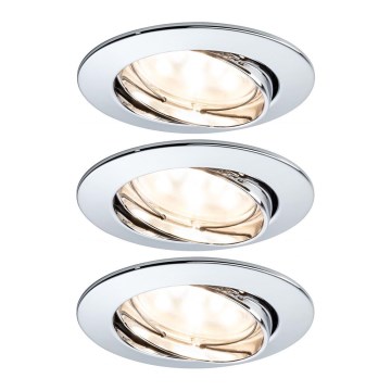 Paulmann 92821 - SADA 3x LED/7W IP23 Stmievateľné kúpeľňové podhľadové svietidlo COIN 230V