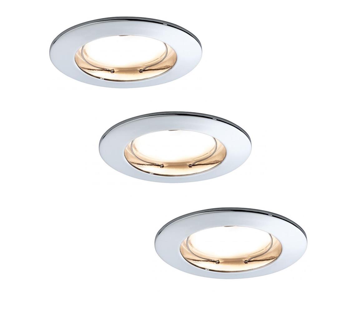 Paulmann Paulmann 92829 - SADA 3x LED/6,8W IP44 Kúpeľňové stmievateľné svietidlo COIN 230V 