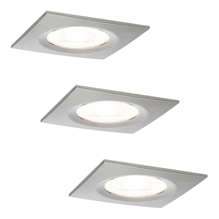 Paulmann 93615 - SADA 3x LED/7W IP44 Stmievateľné Kúpeľňové podhľadové svietidlo