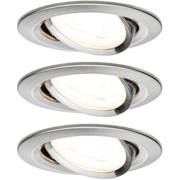 Paulmann 93652 - SADA 3x LED GU10/6,1W IP23 Kúpeľňové podhľadové svietidlo 230V