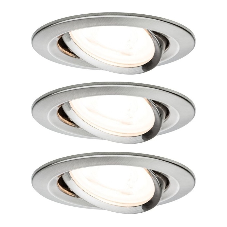 Paulmann 93652 - SADA 3x LED GU10/6,1W IP23 Kúpeľňové podhľadové svietidlo 230V