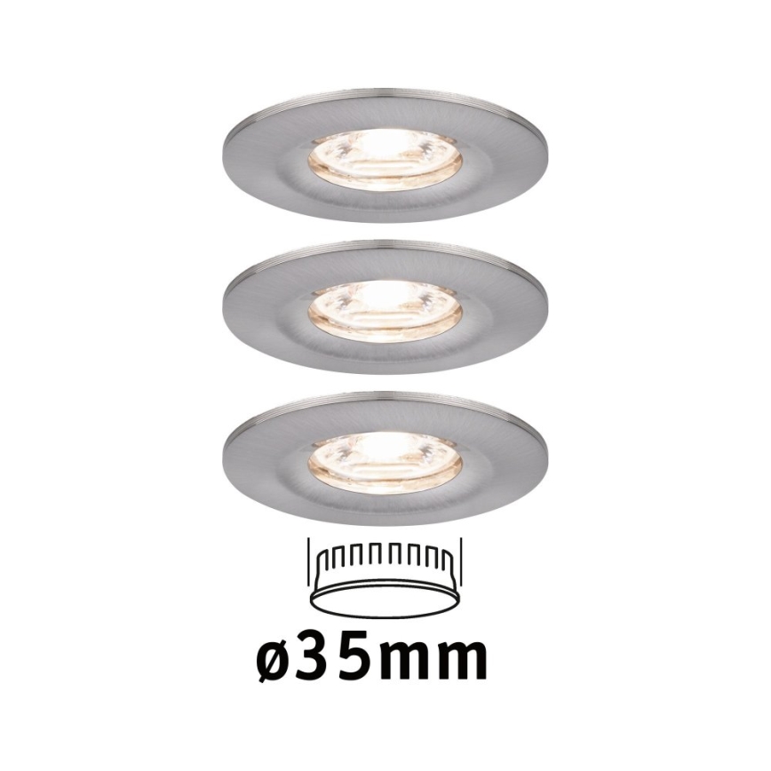 Paulmann 94301 - SADA 3x LED/4W IP44 Kúpeľňové podhľadové svietidlo NOVA 230V