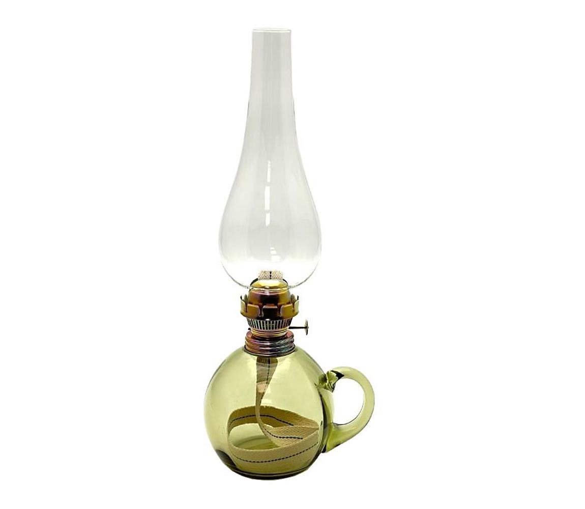 Floriánova huť Petrolejová lampa SOFIE 38 cm lesná zelená 