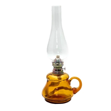 Petrolejová lampa TEREZA 34 cm amber