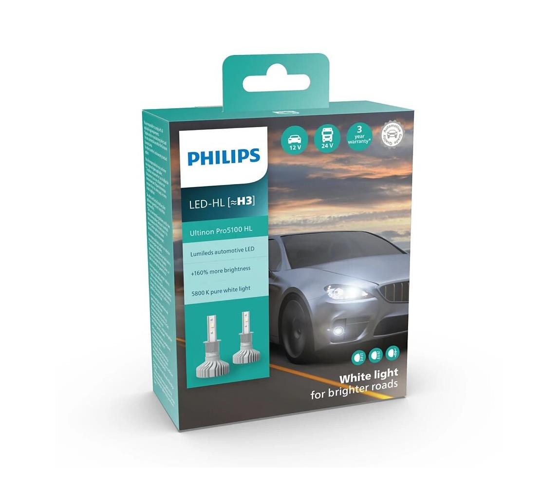 Philips Philips 11336U51X2 - SADA 2x LED Autožiarovka Ultinon Pro5100 H3 PK22s/12W/12/24V 