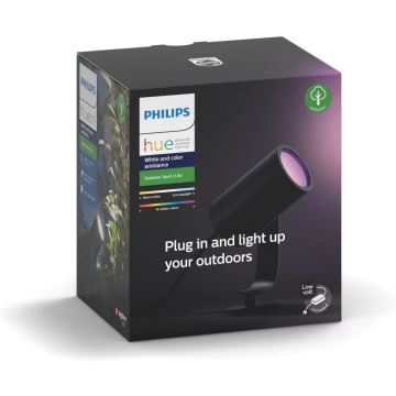 Philips - LED RGB Vonkajšie bodové svietidlo Hue LILY LED/8W/230V IP65