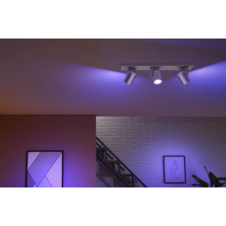 Philips 50623/48/P7 - LED Bodové svietidlo HUE ARGENA 3xGU10/5,7W/230V