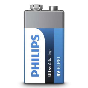 Philips 6LR61E1B/10 - Alkalická batéria 6LR61 ULTRA ALKALINE 9V