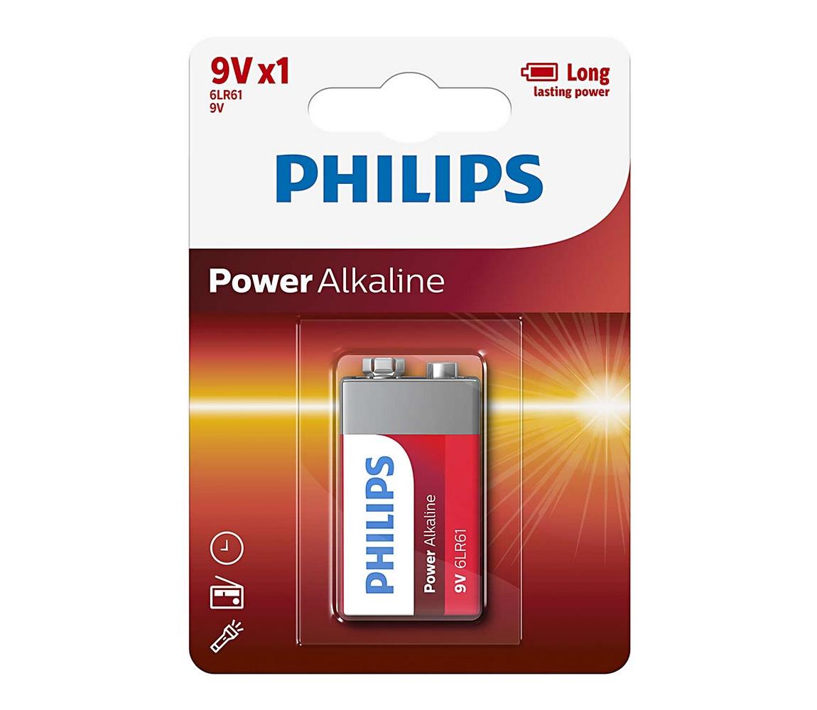 Philips Philips 6LR61P1B/10 - Alkalická batéria 6LR61 POWER ALKALINE 9V 600mAh 