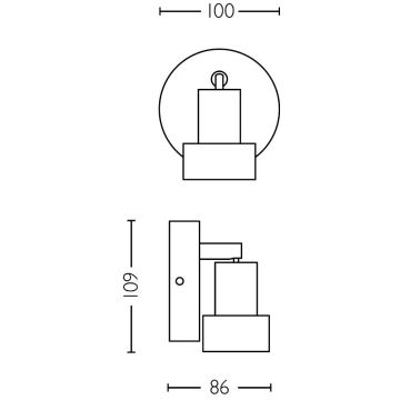 Philips - Bodové svietidlo CONDUIT 1xGU10/5W/230V čierna/mosadz