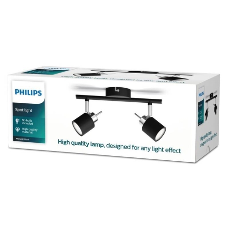 Philips - Bodové svietidlo 2xGU10/35W/230V čierna