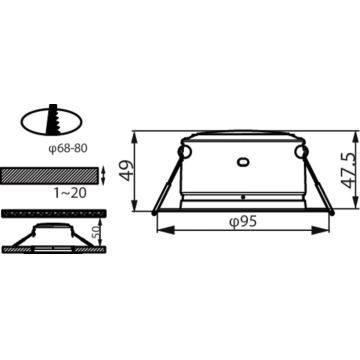 Philips - LED Podhľadové svietidlo LED/3,5W/230V 3000K