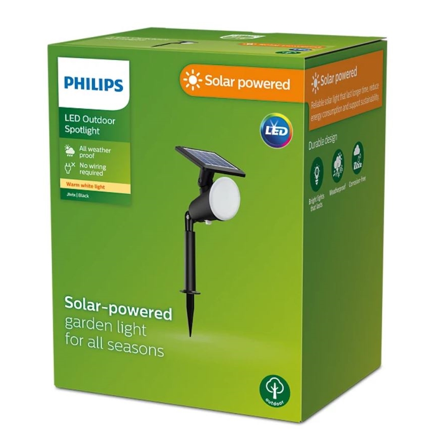 Philips - LED Solárne bodové svietidlo JIVIX LED/1,4W/3,7V IP44