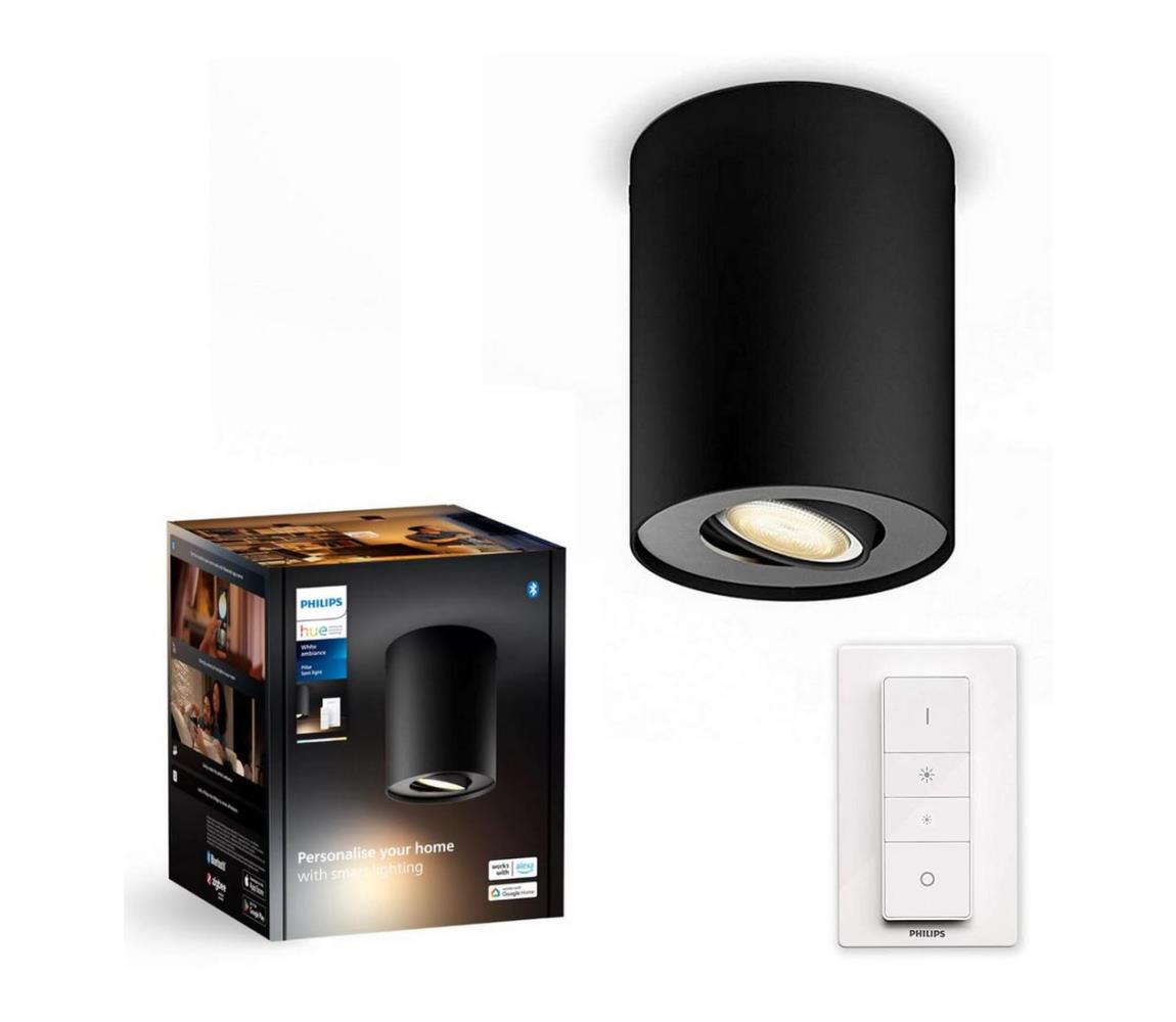 Philips Philips - LED Stmievateľné bodové svietidlo Hue PILLAR 1xGU10/4,2W/230V + DO čierna 