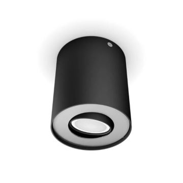 Philips - LED Stmievateľné bodové svietidlo Hue PILLAR 1xGU10/4,2W/230V 2200-6500K + diaľkové ovládanie čierna