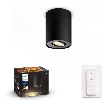 Philips - LED Stmievateľné bodové svietidlo Hue PILLAR 1xGU10/5W/230V + diaľkové ovládanie