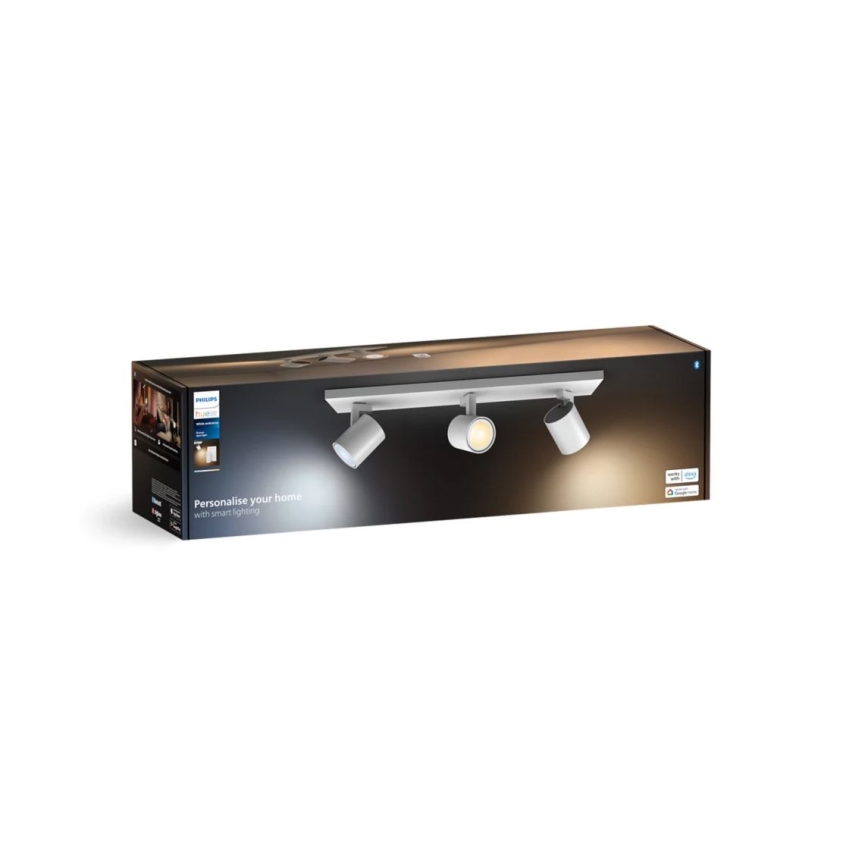Philips - LED Stmievateľné bodové svietidlo Hue RUNNER 3xGU10/4,2W/230V 2200-6500K + diaľkové ovládanie biela