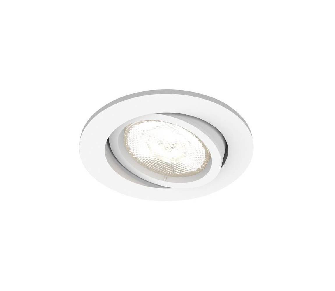 Obrázok LED vstavané svetlo Philips Lighting Shellbark 5020131P0, 4.5 W, teplá biela, biela