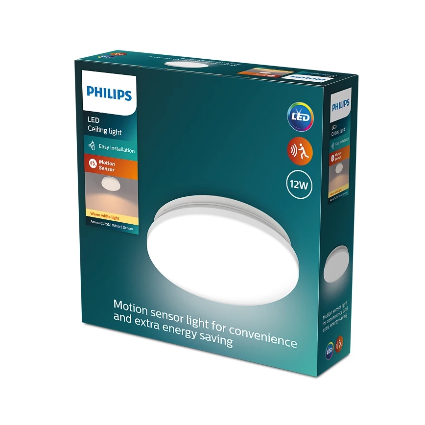 Philips - LED Stropné svietidlo so senzorom ACUNA LED/12W/230V 2700K