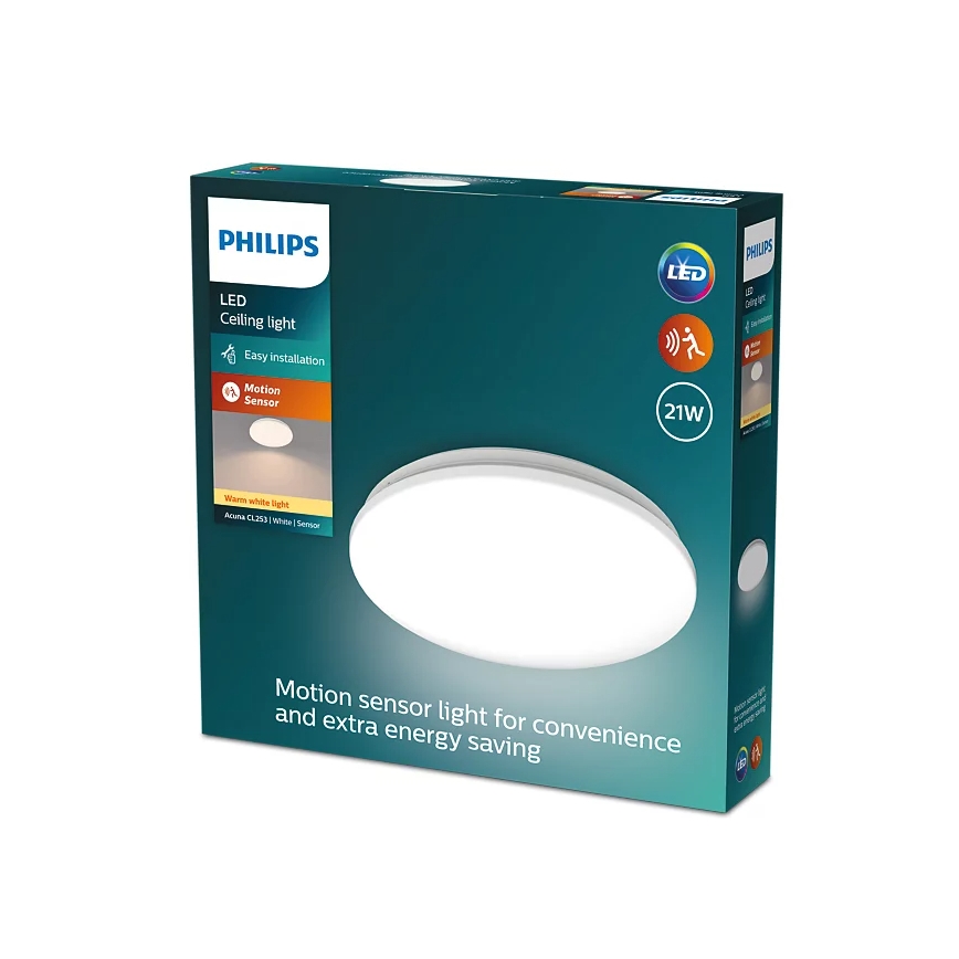 Philips - LED Stropné svietidlo so senzorom ACUNA LED/21W/230V 2700K