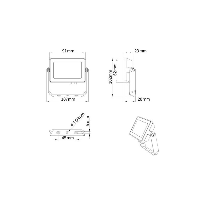 Philips - LED Vonkajší reflektor PROJECTLINE LED/10W/230V IP65 4000K