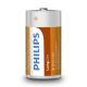 Philips R14L2B/10 - 2 ks Zinkochloridová batéria C LONGLIFE 1,5V 2800mAh