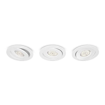 Philips - SADA 3x LED Stmievateľné podhľadové svietidlo LED/4,5W/230V