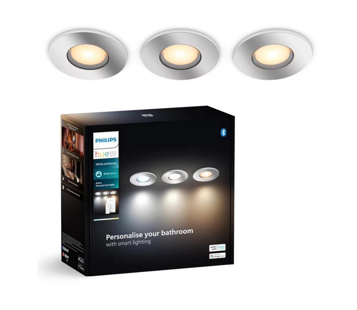 Philips Philips-SADA 3xLED Stmievateľné svietidlo Hue ADORE BATHROOM 1xGU10/4,2W/230V IP44 