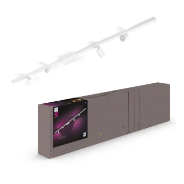 Philips  - SADA 4xLED RGB  Stmievateľné bodové svietidlo do lištového systému Hue PERIFO LED RGB/20,8W/230V 2000-6500K
