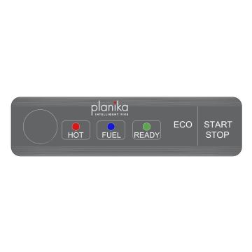 Planika - BIO krb na diaľkové ovládanie 20,8x38,5 cm 2,5kW/230V čierna