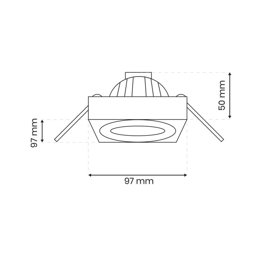 Podhľadové bodové svietidlo NUSA 1xGU5,3/MR16/50W/12V hranatý biela