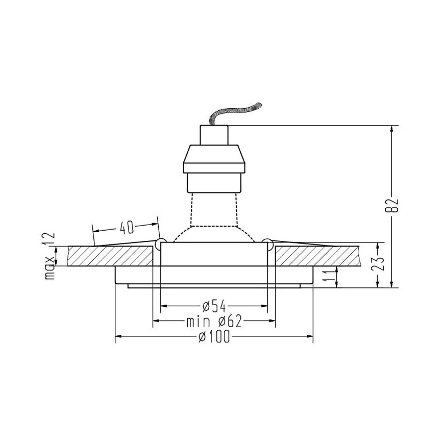 Podhľadové svietidlo EYE 1xGU10/35W/230V