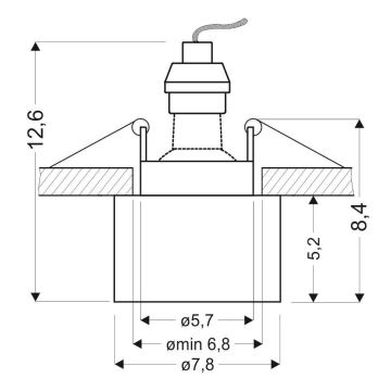 Podhľadové bodové svietidlo TUBA 1xGU10/50W/230V