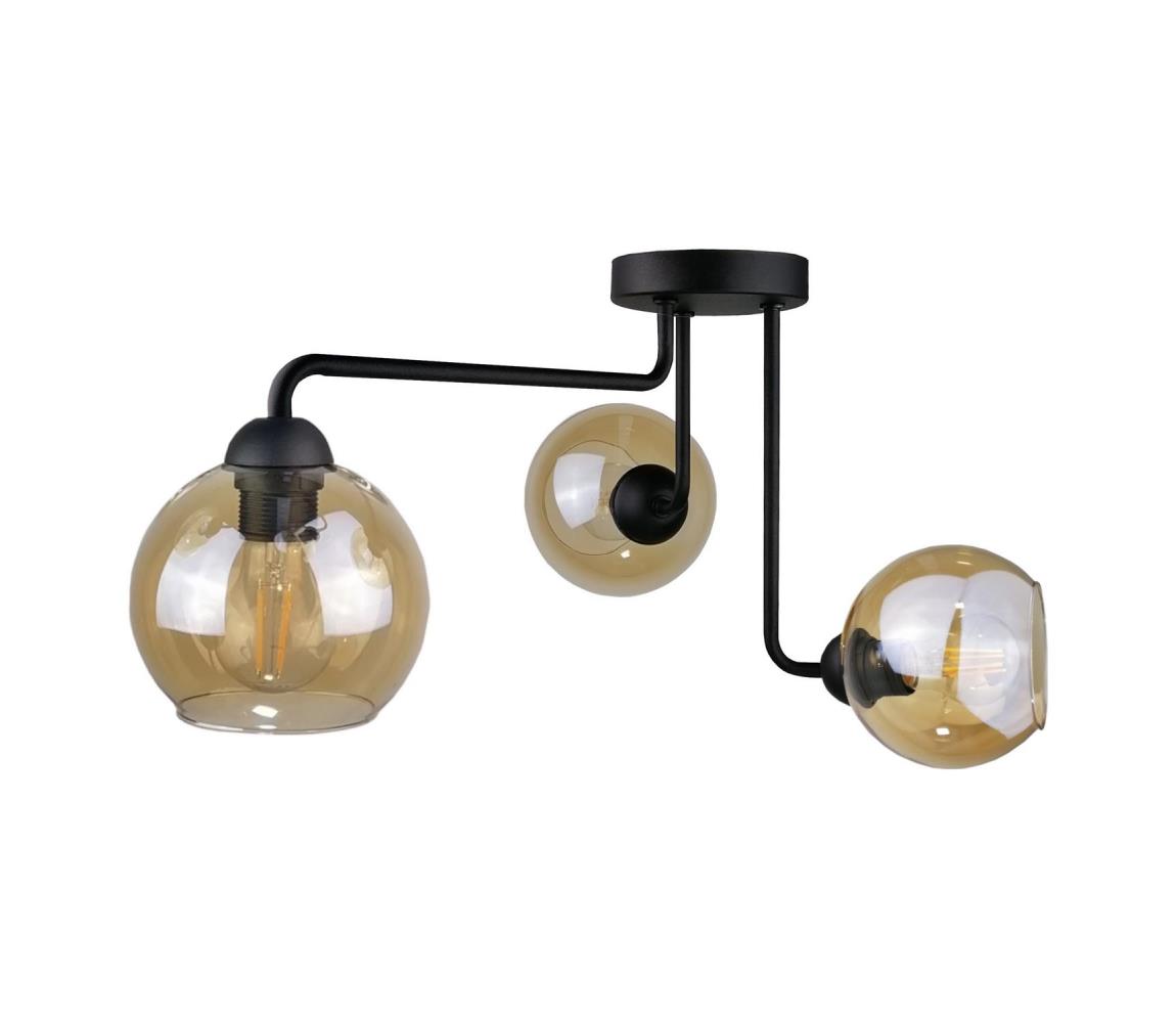 Keter Lighting Prisadený luster MONDE BLACK 3xE27/60W/230V 