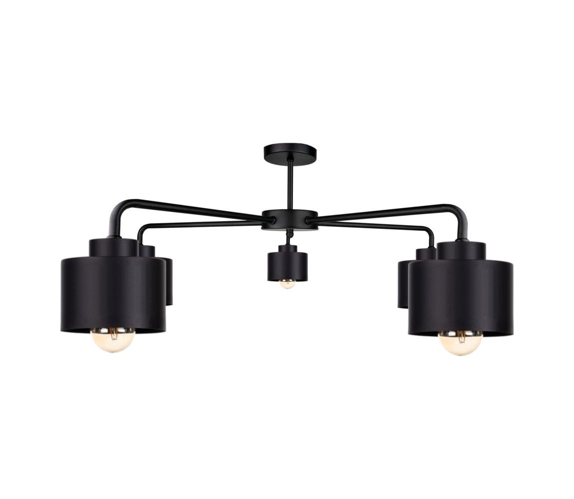 Keter Lighting Prisadený luster SIMPLY BLACK 5xE27/60W/230V 