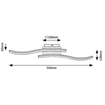 Rabalux - LED Prisadený luster 2xLED/12W/230V