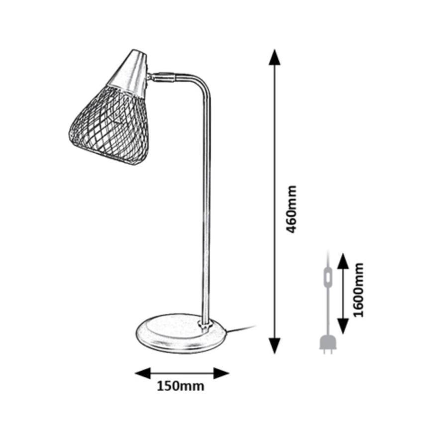 Rabalux - Stolná lampa 1xE14/25W/230V šedá