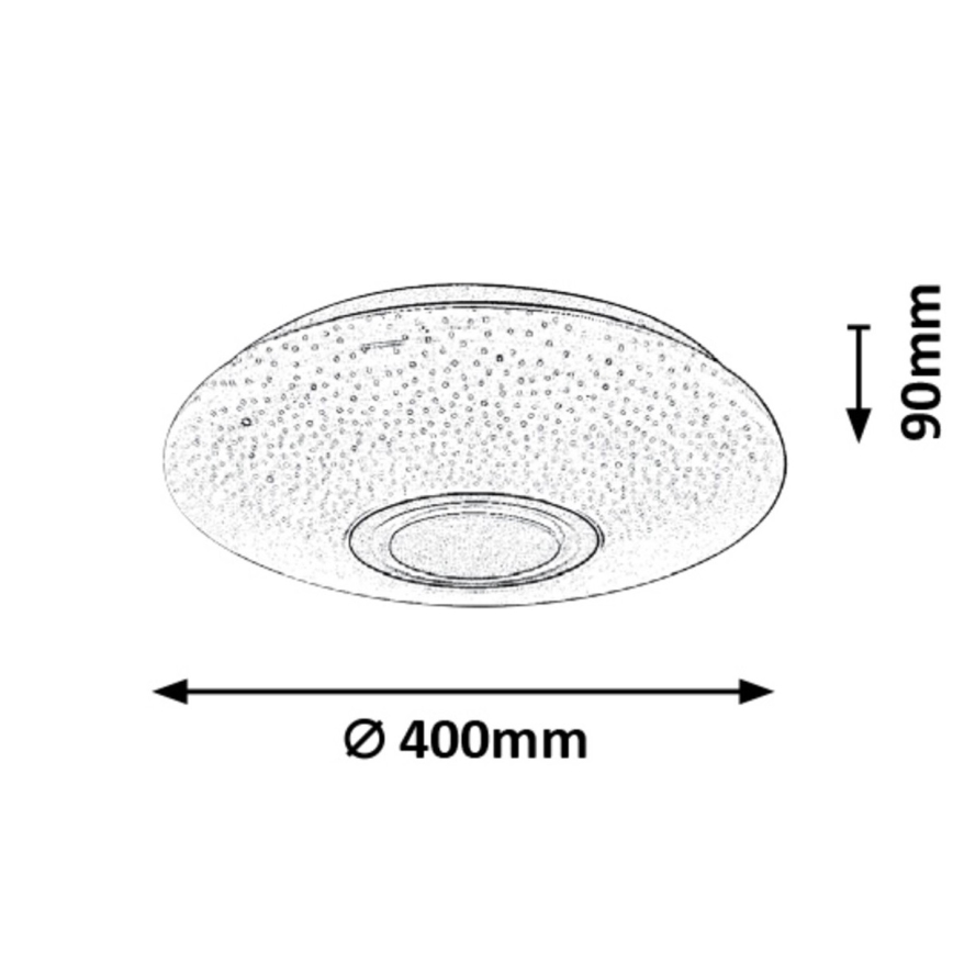 Rabalux - LED RGB Stmievateľné stropné svietidlo s reproduktorom LED/24W/230V Wi-Fi + diaľkové ovládanie