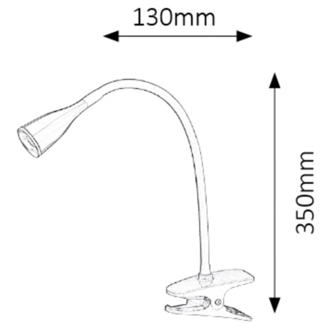 Rabalux - LED Stolná lampa s klipom 1xLED/4,5W/230V