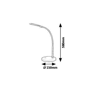 Rabalux 5429 - LED Dotyková stmievateľná stolná lampa TIMOTHY LED/7,5W/230V