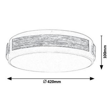 Rabalux - LED Stmievateľné stropné svietidlo LED/24W/230V