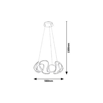 Rabalux - LED Luster na lanku LED/38W/230V