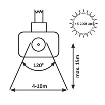 Rabalux - LED Reflektor so senzorom LED/10W/230V 4000K IP44 čierna