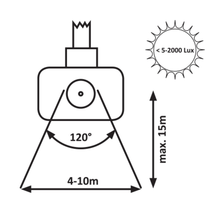 Rabalux - LED Reflektor so senzorom LED/10W/230V 4000K IP44 čierna