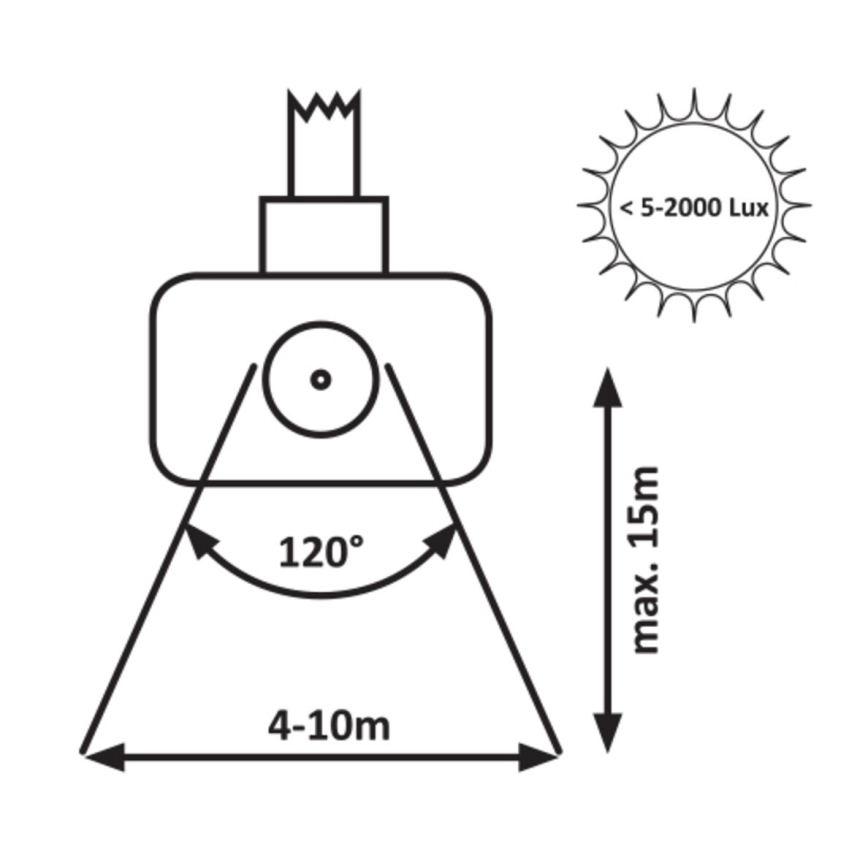 Rabalux - LED Reflektor so senzorom LED/30W/230V 4000K IP44 čierna