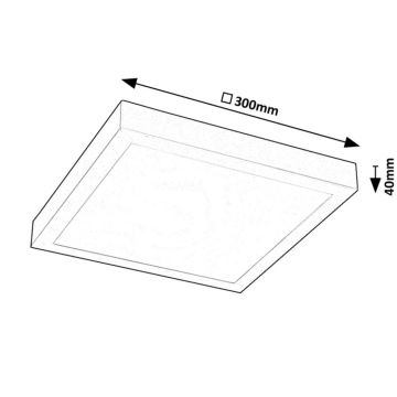 Rabalux - LED Prisadený panel LED/18W/230V 4000K 30x30 cm