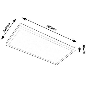 Rabalux - LED Prisadený panel LED/24W/230V 4000K 60x30 cm