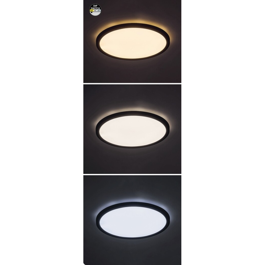 Rabalux - LED Stropné svietidlo LED/24W/230V 3000/4000/6000K pr. 29 cm čierna