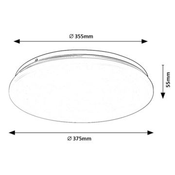 Rabalux - LED Stropné svietidlo LED/24W/230V 3000K 37 cm